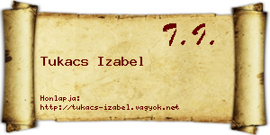 Tukacs Izabel névjegykártya